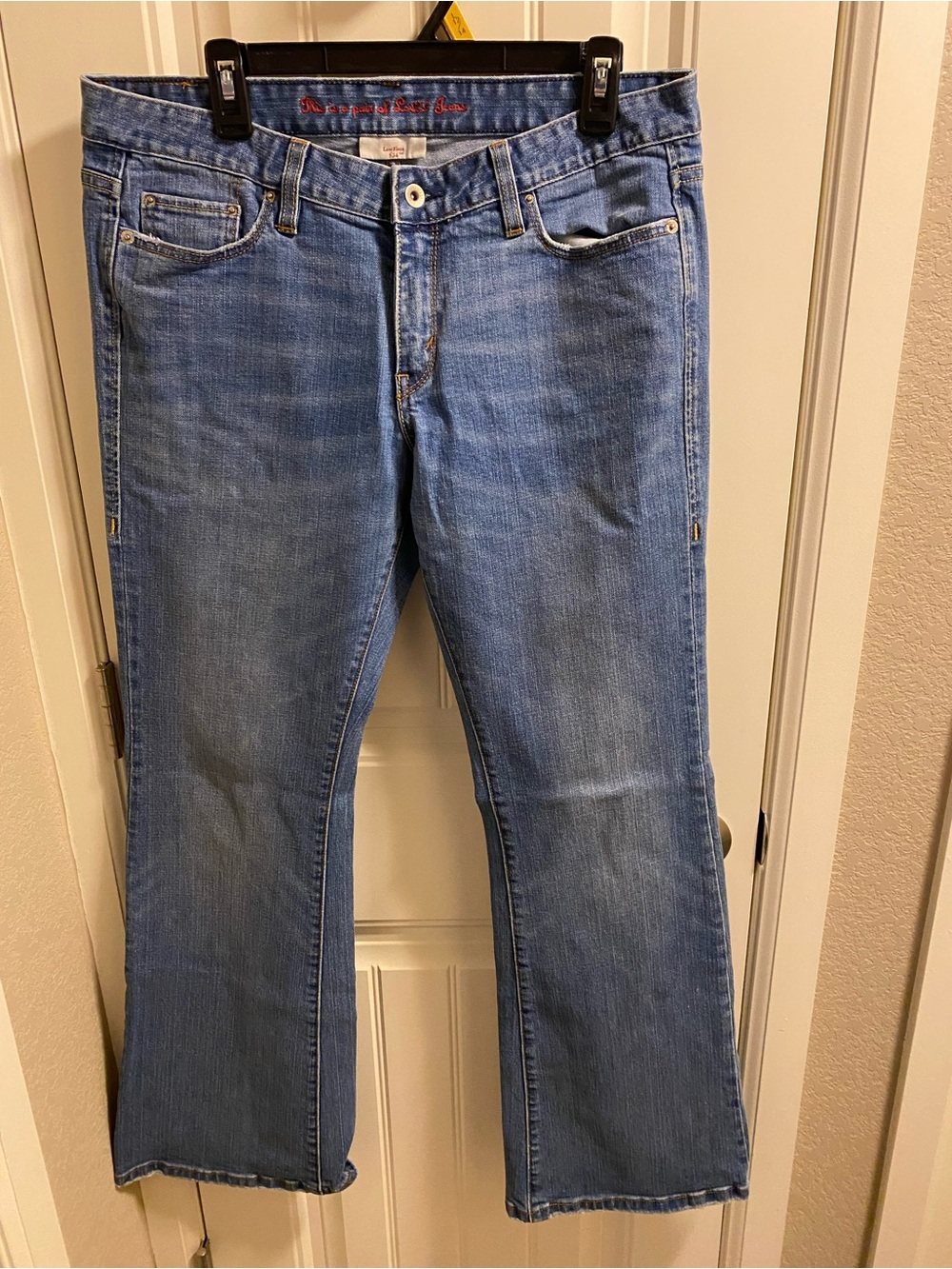 Levis 534 Jeans Ladies 12 L 31 Stretch Blue Denim Low Flare Leg 12L